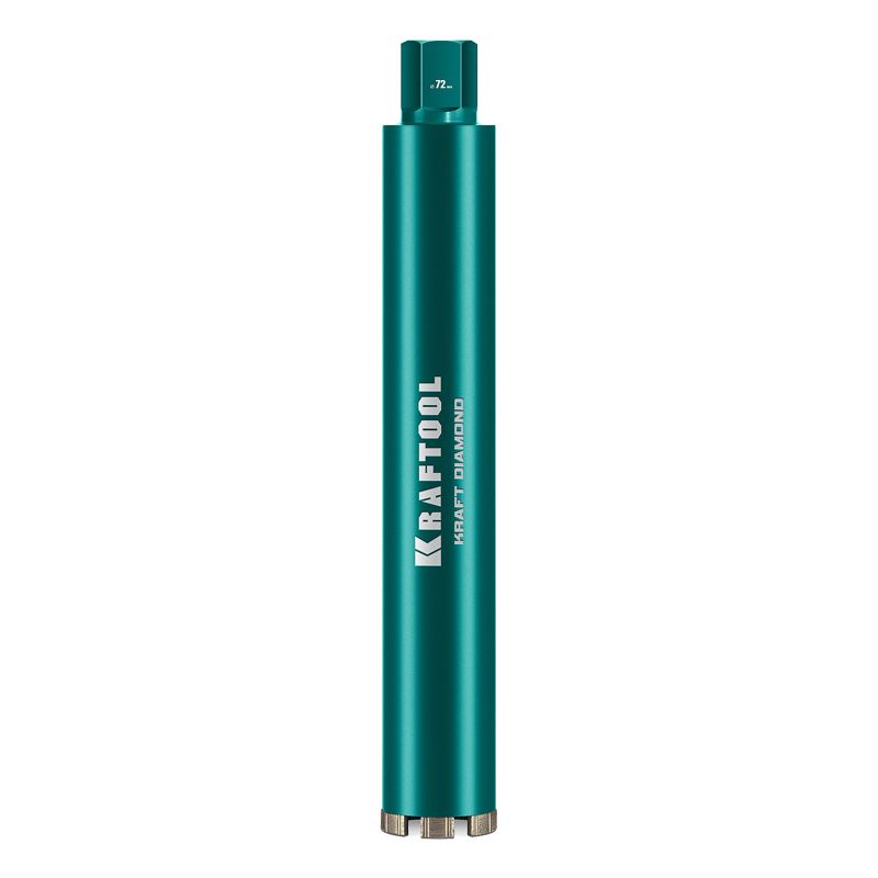KRAFTOOL DIAMOND 72 мм (450 мм, 1 1/4″, лазерная сварка, сухое сверление с микроударом), алмазная коронка по железобетону (29825-072)