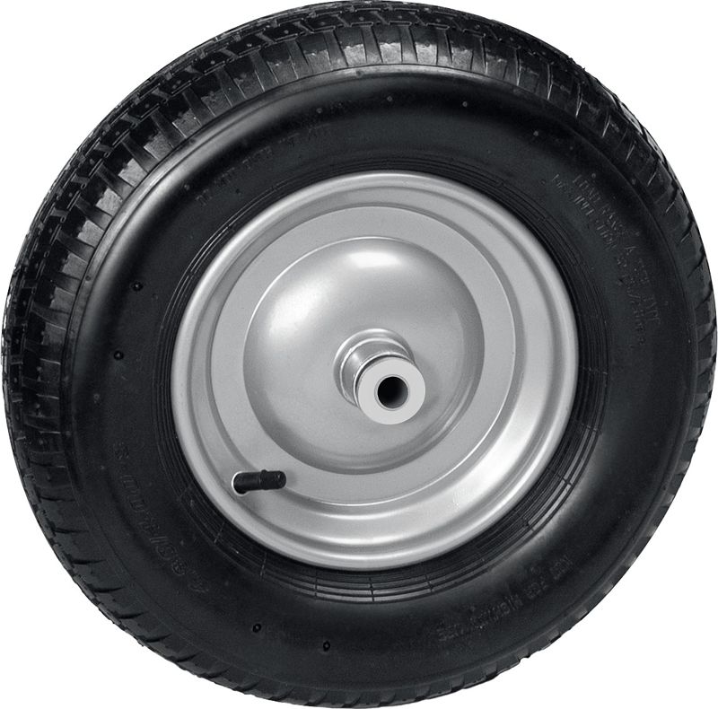 GRINDA WP-20, 4″х380мм, для тачек (арт. 422401, 422406, 422408), стальной диск, подшипник 20мм, пневматическое колесо для тачки, PROLine (422409)