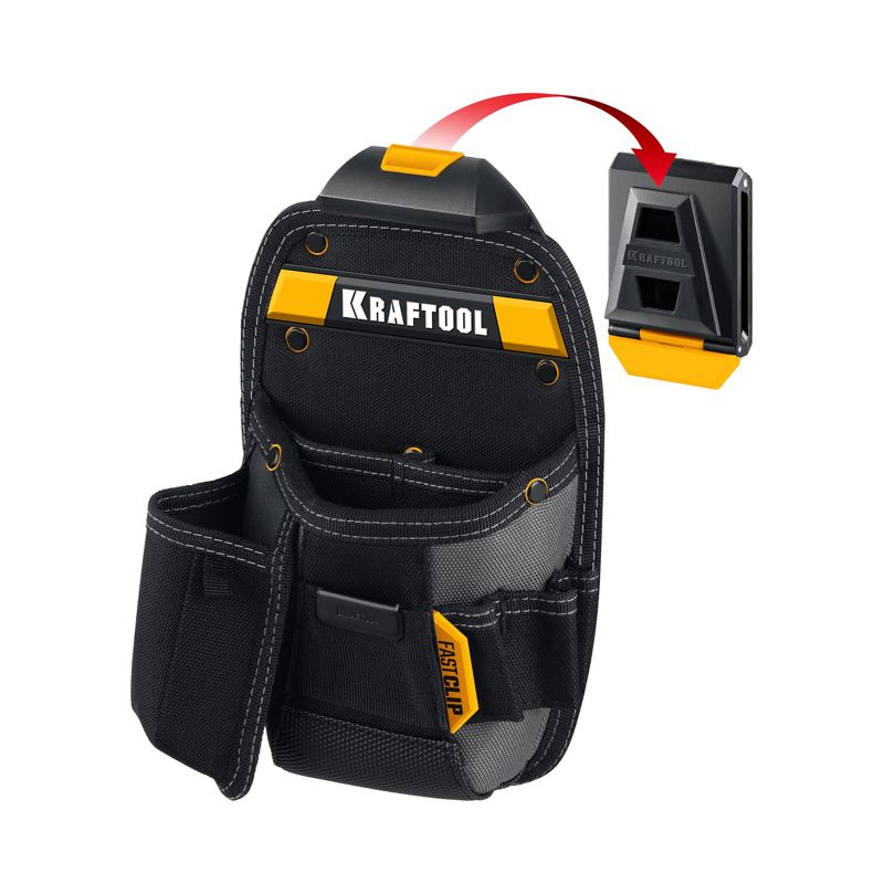 KRAFTOOL KP-8 поясная сумка с быстросъёмным креплением FastClip, 170 х 260 мм (38776)